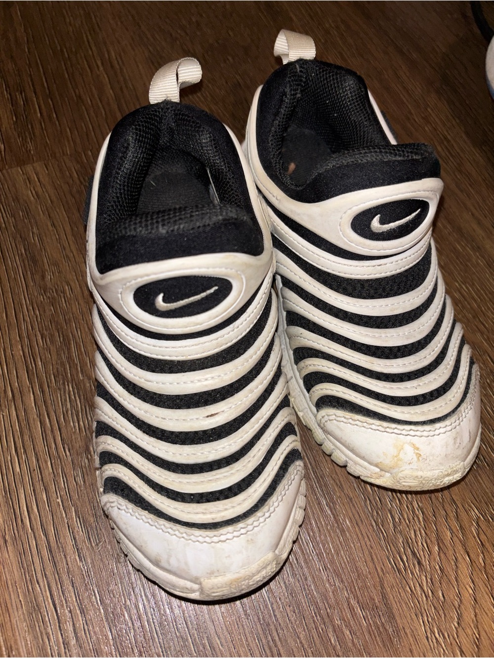 Nike Kids Black and White Slip-On Wave Sneakers